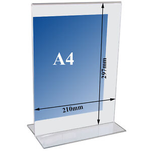 Acrylic - Image - Stand - A4 - T-Shape -Horizontal