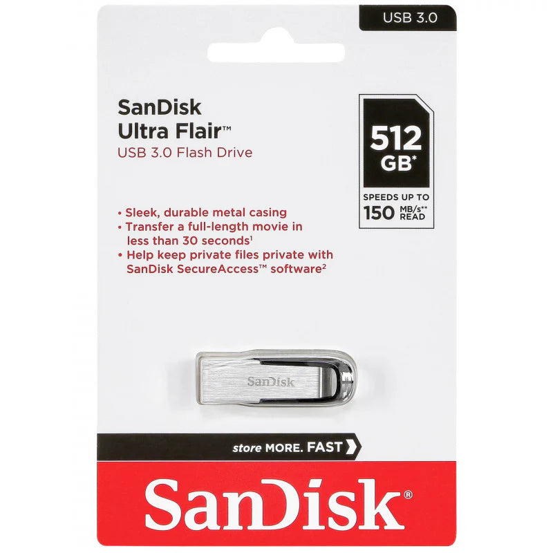 Flash Drive - 512GB - SanDisk - 3.0 - Ultra Flair