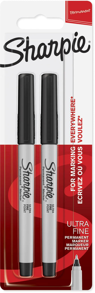 Marker Pen - Permanent - Black - Sharpie - 2pc