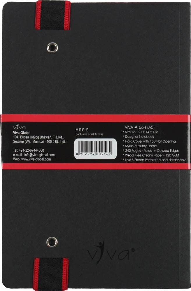 Note Book - A5 - Viva - Copelle - Red - 664