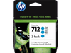 Cartridge - HP - 712 - Cyan - (3 Pack) - 3ED77A