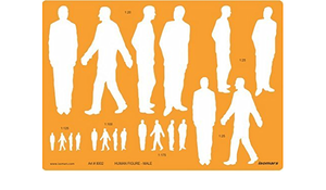 Stencil - Human Figure - Isomars - Male -Art#8002M