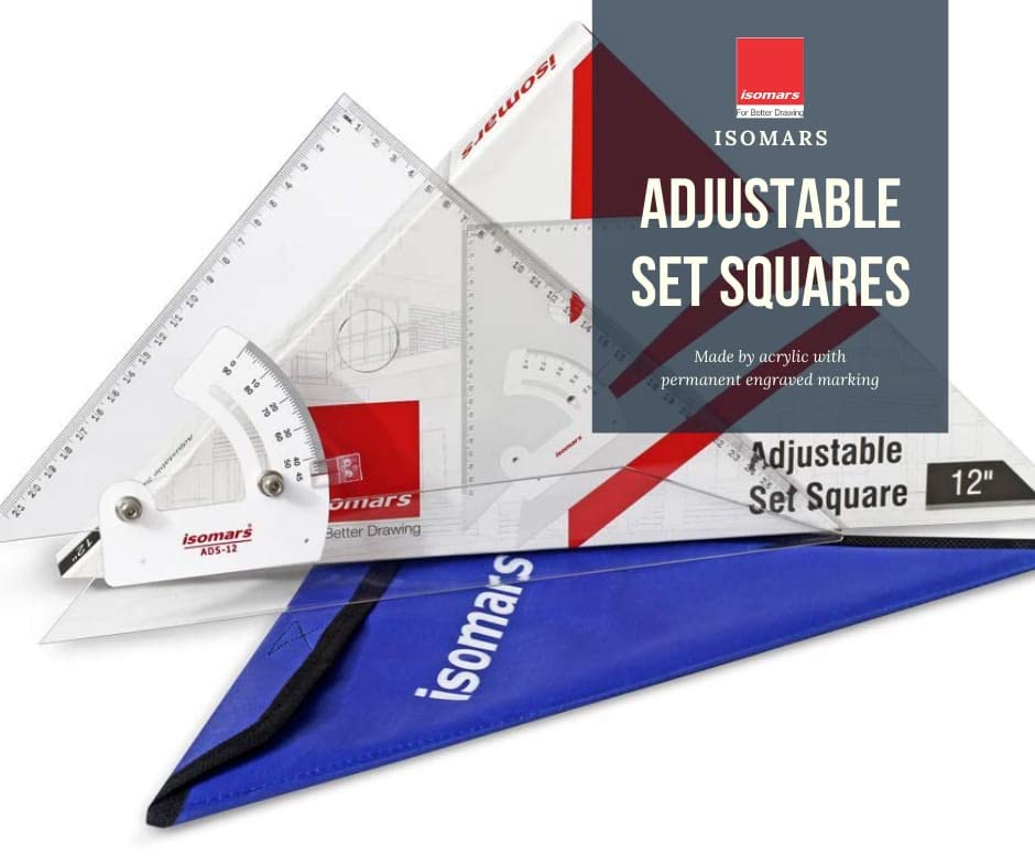 Protractor - 30cm - Set Square - Isomars