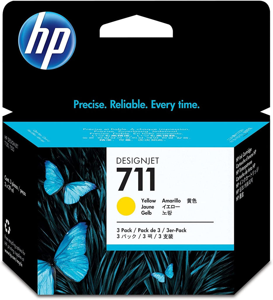 Cartridge - HP - 711 - Yellow - (3 Pack) - CZ-136A