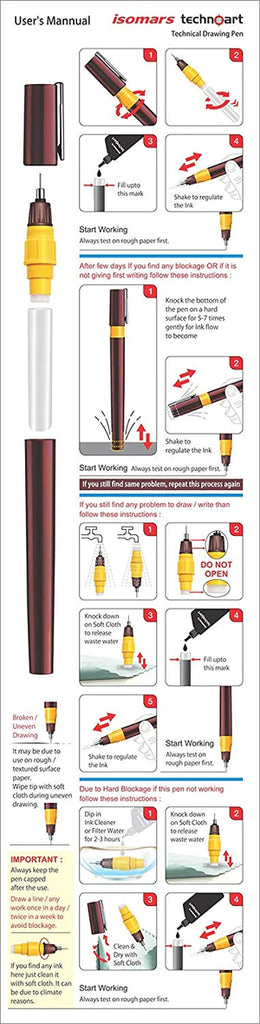Drawing Pen - 3 Pens Set - Technoart - Isomars