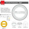 Protractor - 5.5" - Pro Circle - Isomars - 13cm
