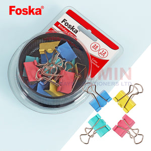 Binder Clip - 25mm - Color - Foska - 8014D