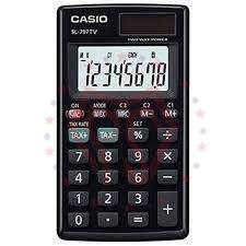 Calculator - Casio - SL-797TV-BK - 8 Digit - Small