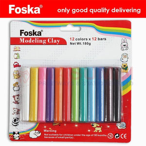 Clay - Moulding - 12 Color - 180gms - Foska MD1005