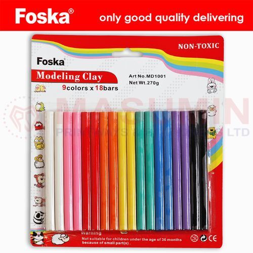 Clay - Moulding - 6 Color - 90gms - Foska - MD1007