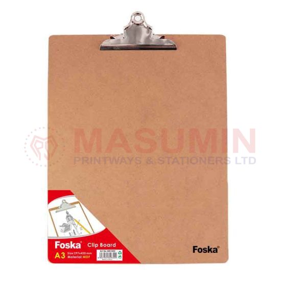 Clip Board - Wooden - A3 - Foska - WB1004