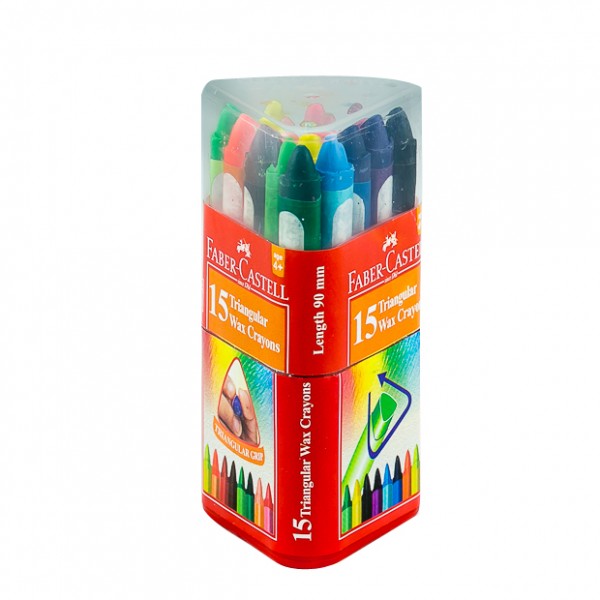 Crayon - 15 Color - Triangular Faber Castell -Tube