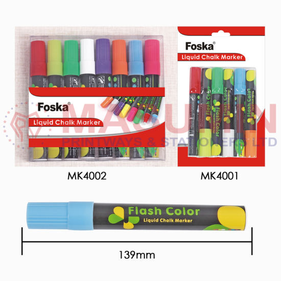 Marker - Liquid Chalk - Foska - MK4004 - 8 Colors