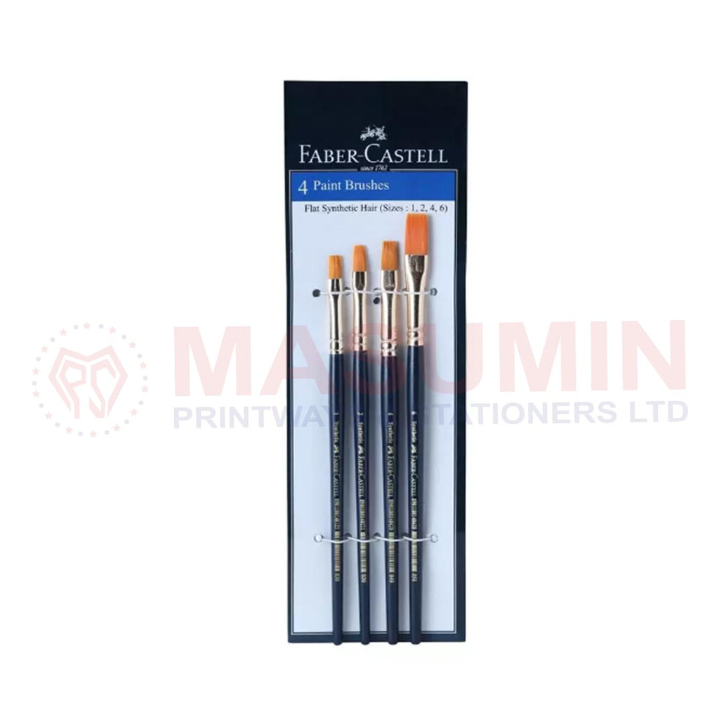 Paint Brush - 4pcs - Faber-Castell - Flat - 115402