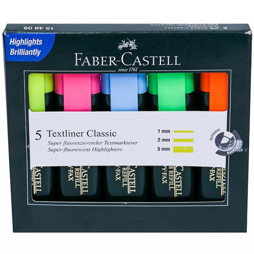 Highlighter - Faber-Castell - 5 Pcs Set - 154805