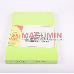 Manila A4 green light embossed