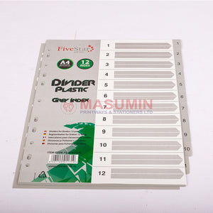 Divider - Plastic - 1-12 - Grey - FS-D-P-12-G