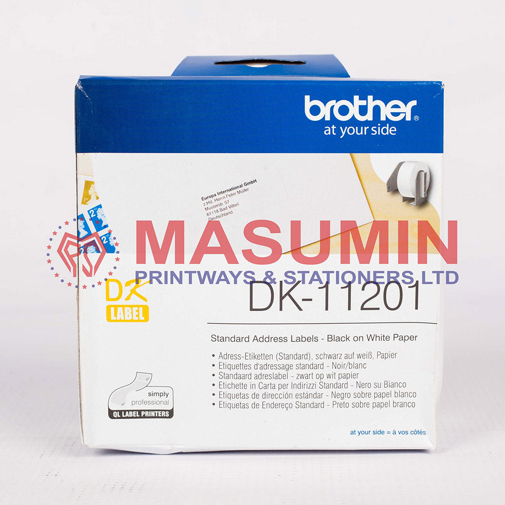 Label Cartridge - Brother - Black/White - DK-11201