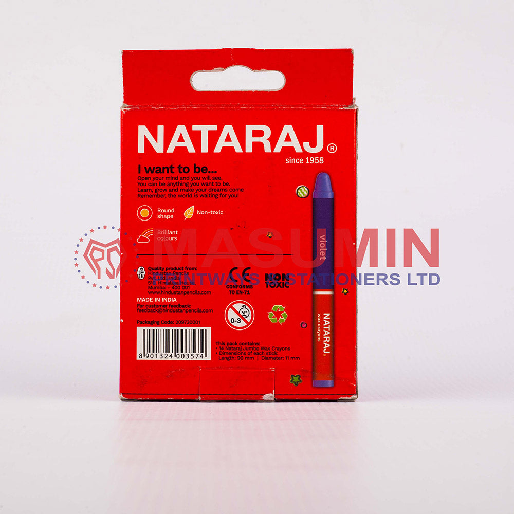 Crayon - Nataraj - Jumbo - 14 Color (90mm)