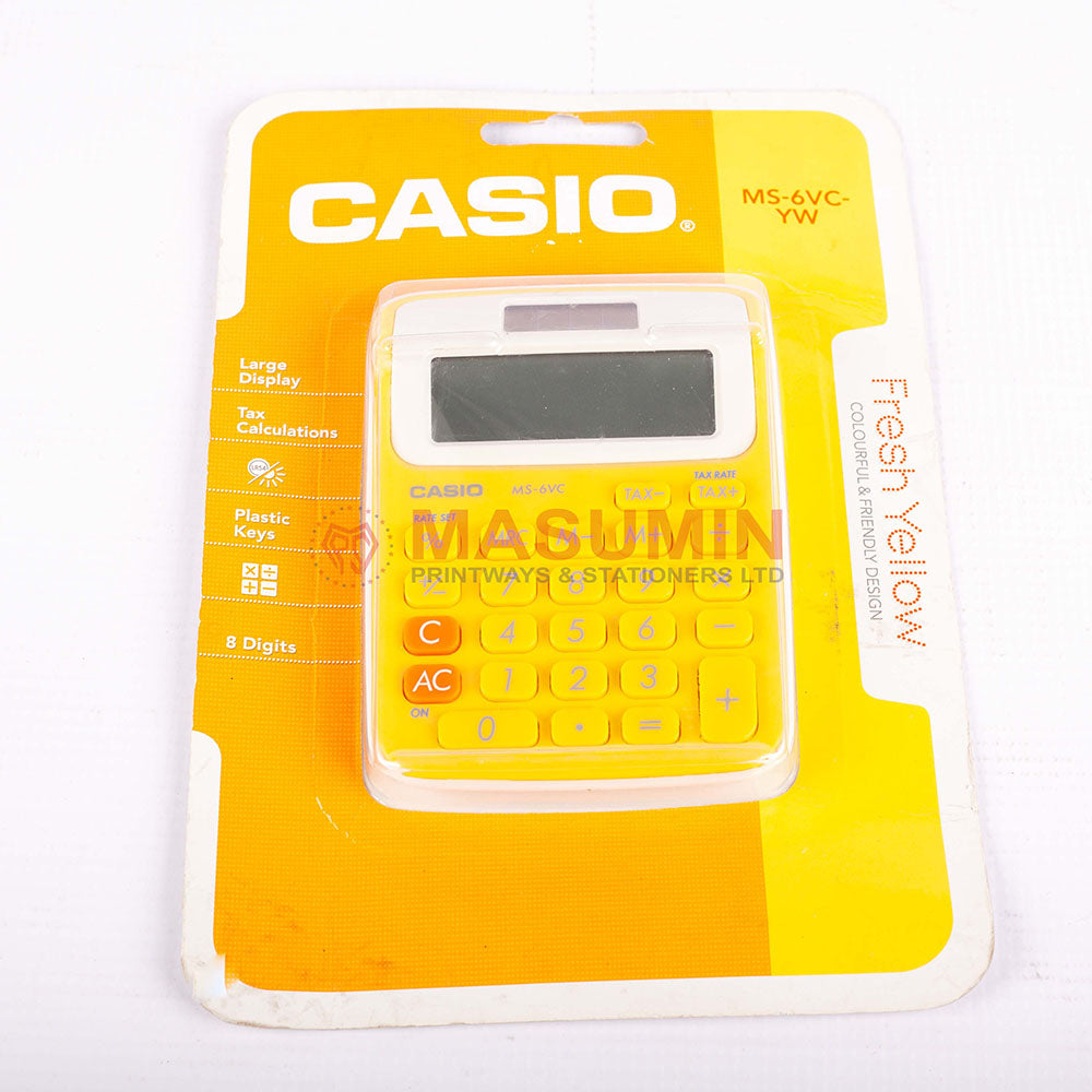 Calculator - Casio - MS-6VC-YW - 8 Digit