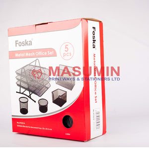 Desk Organizer - Metal -5 Pc Set - Mesh – Foska