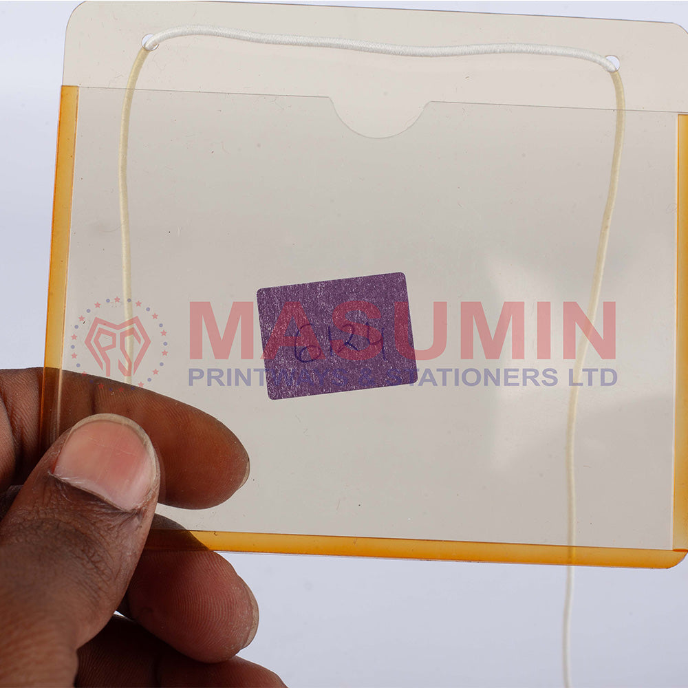 ID card holder hard plastic colored with ring