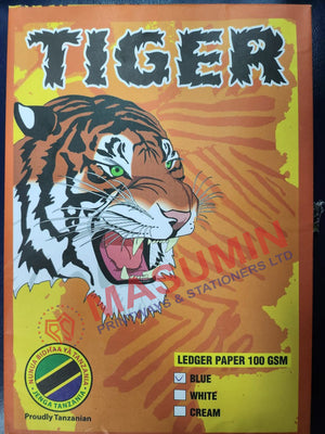 Ledger Paper - A4 - Blue - Tiger - 100gms