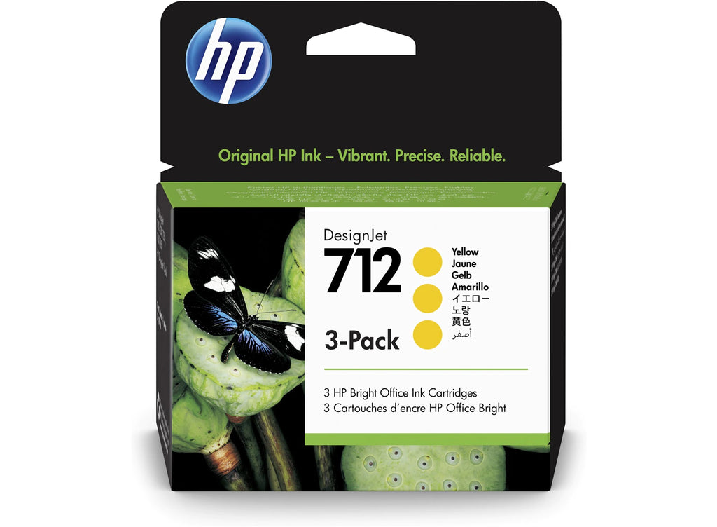 Cartridge - HP - 712 - Yellow - (3 Pack) - 3ED79A