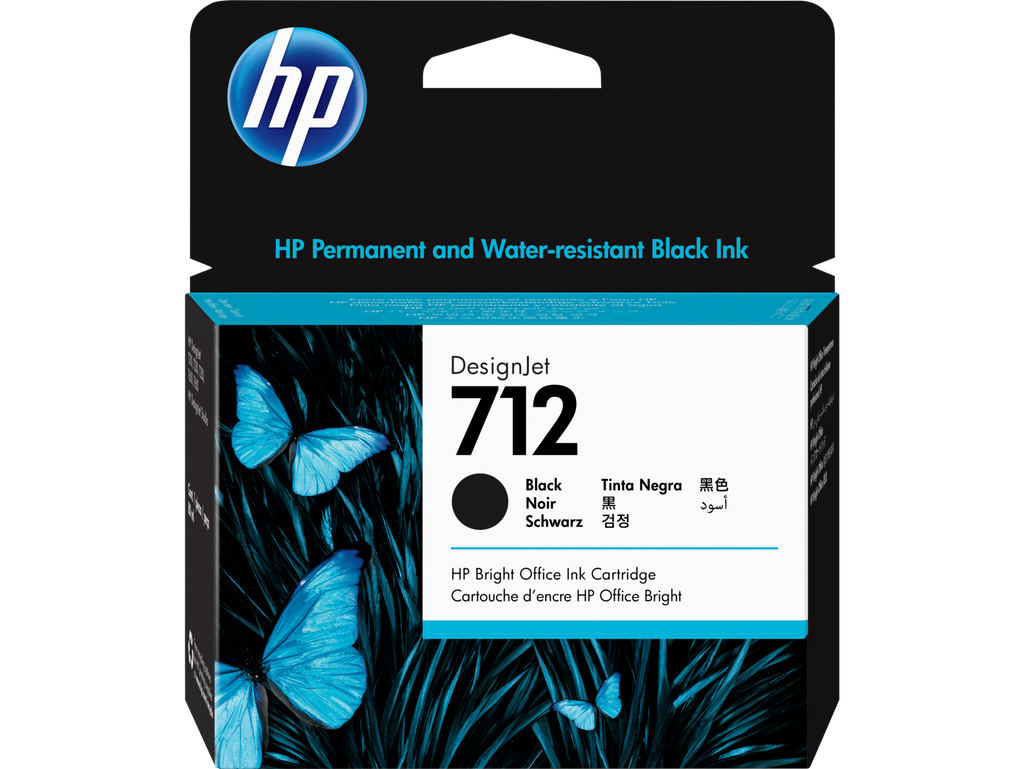 Cartridge - HP - 712 - Black - 80ml - 3ED71A