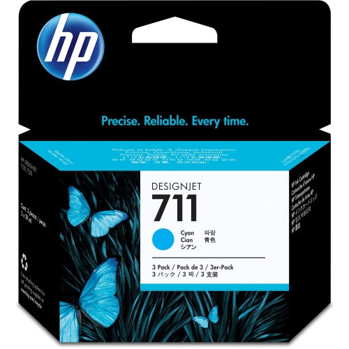 Cartridge - HP - 711 - Cyan - (3 Pack) - CZ-134A