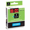 Tape - Dymo - 12mmX7m - Black/Red - D1