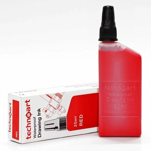 Drawing Ink - Red - 25ml - Isomars - Art#NK100-RD