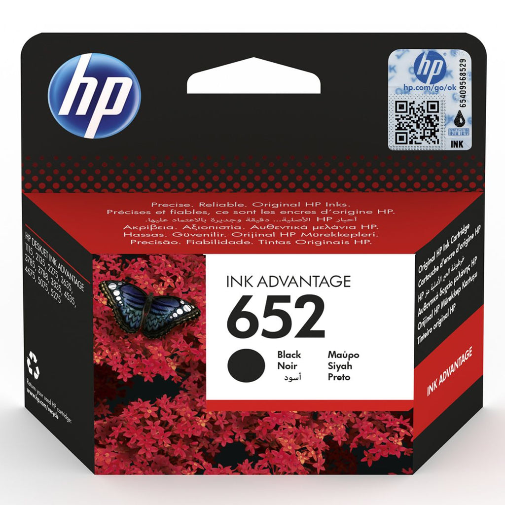 Cartridge - HP - 652 - Black - F6-25AE - 360-pages