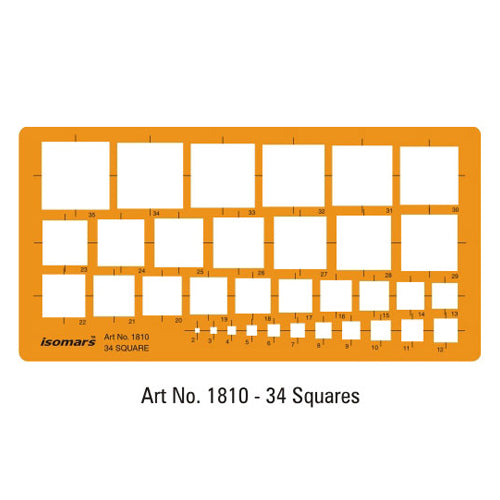 Stencil - Squares - Isomars - Art#1810M