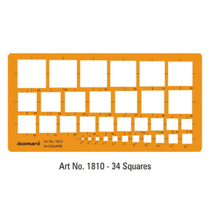 Stencil - Squares - Isomars - Art#1810M