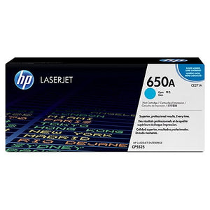 Toner - HP - 650A - Cyan - CE-271A